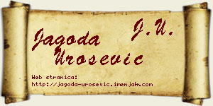 Jagoda Urošević vizit kartica